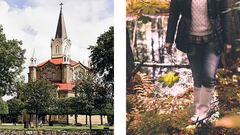 Snöstorps kyrka med sin trädgård